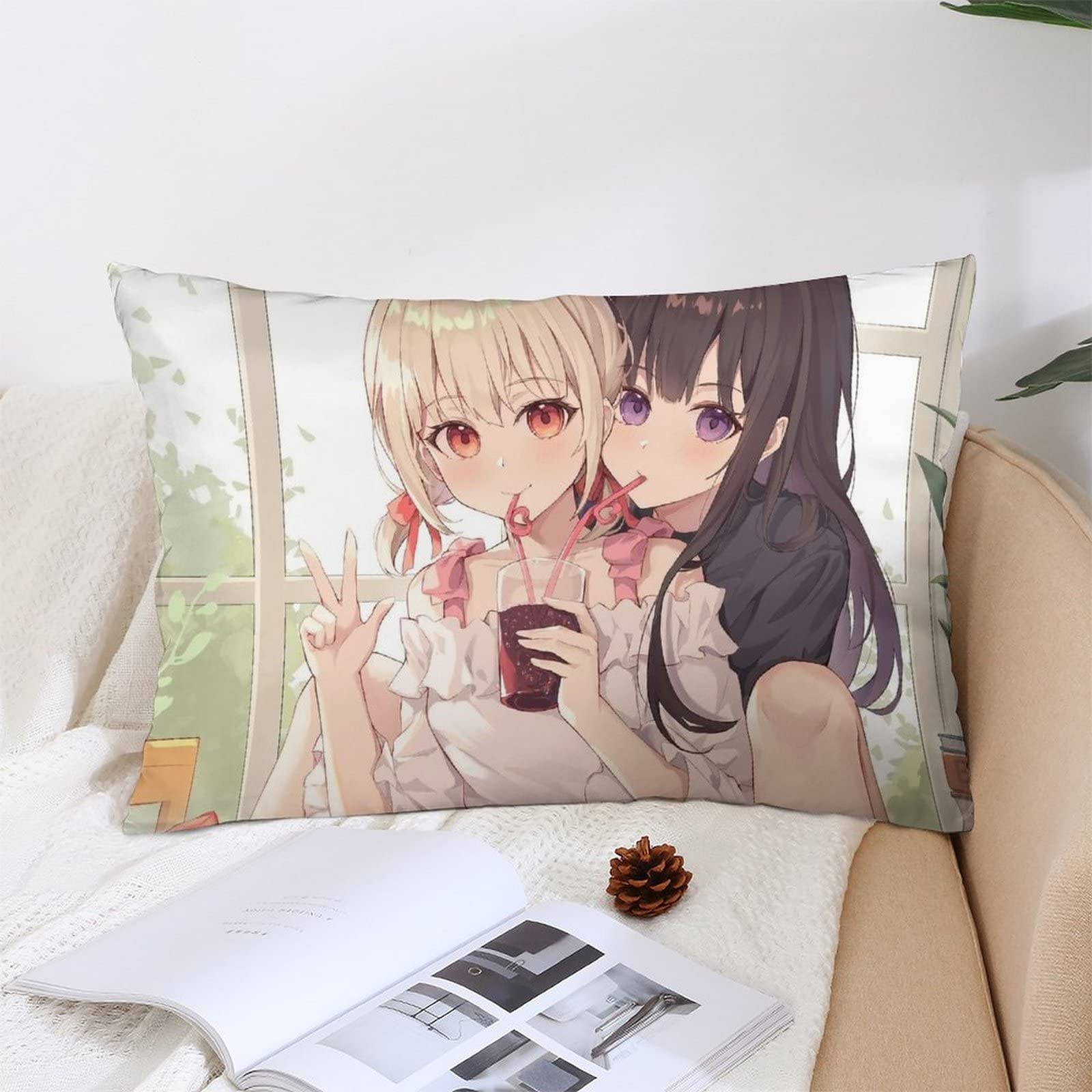 Amazon.co.jp: 枕カバー リコリス・リコイル ちさたき クッション